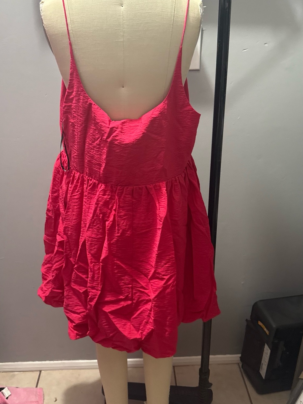 Forever 21 Hot Pink Bubble Hem Sundress - Picture 3 of 4